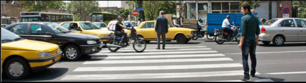 Iran Teheran pedestrian crossing